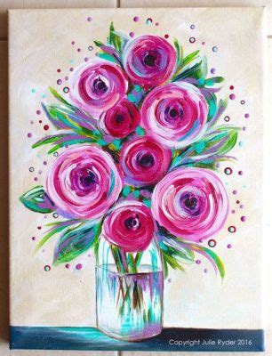 How to Paint Easy Flowers: A Journey Through Colors and Imagination